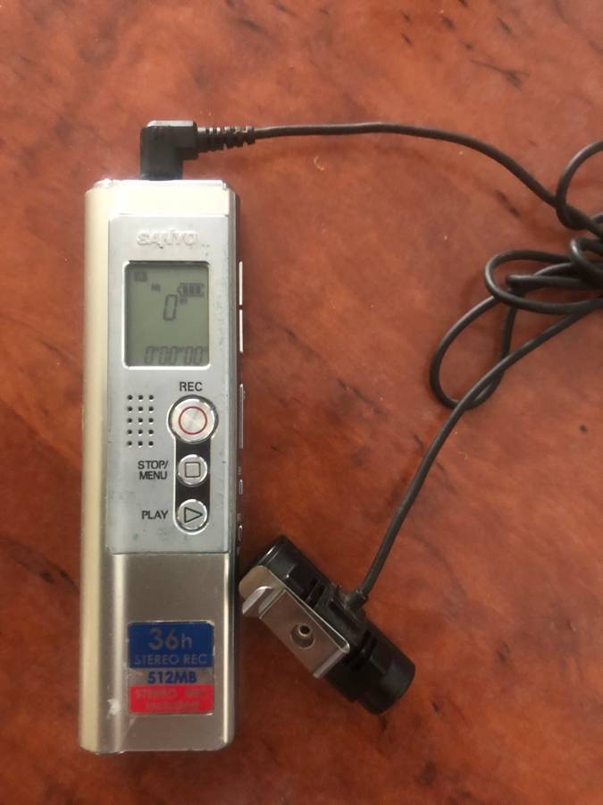 Sanyo Voice Recorder, 36 hour recording capacity